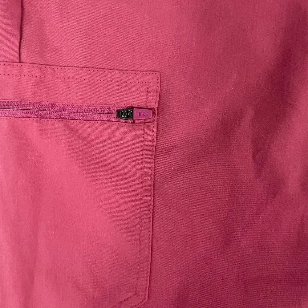 Figs Scrub Joggers Women's XL Mauve Pink Fuschia Pockets Stretch Medical